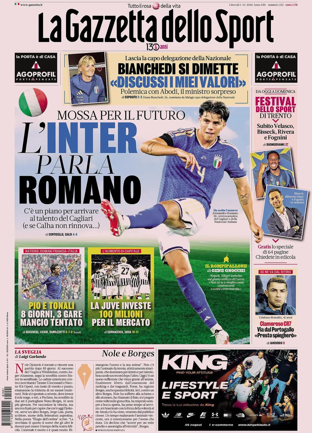 Today’s Papers: FIGC drama, Bianchedi resigns, Spalletti pressure Today’s Papers: FIGC drama, Bianchedi resigns, Spalletti pressure