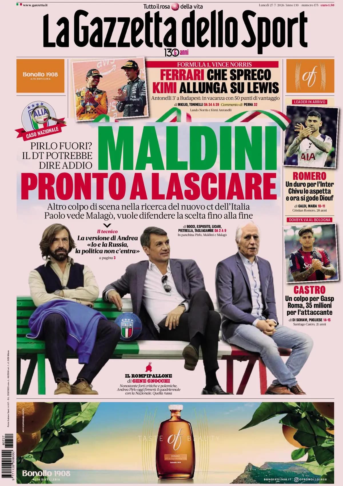Today’s Papers: Italy in total chaos, Maldini ready to leave, Juventus alarms Today’s Papers: Italy in total chaos, Maldini ready to leave, Juventus alarms