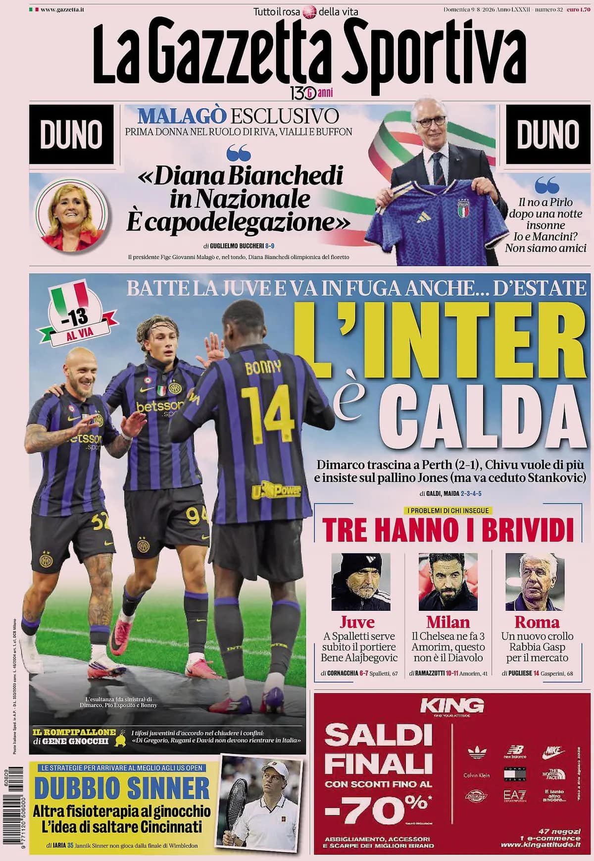 Today’s Papers: Inter beat Juventus, Milan and Roma collapse Today’s Papers: Inter beat Juventus, Milan and Roma collapse