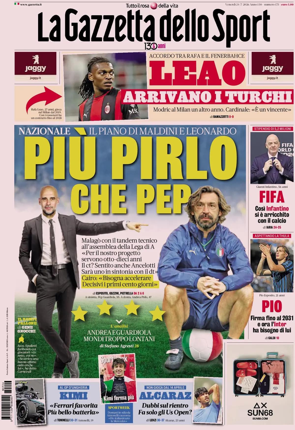 Today’s Papers: Maldini talks Guardiola and Ancelotti, Inter all in for Romero Today’s Papers: Maldini talks Guardiola and Ancelotti, Inter all in for Romero