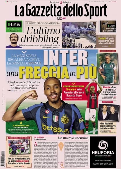 Today’s Papers – Mancini’s mission, Juventus joke, Spence returns Today’s Papers – Mancini’s mission, Juventus joke, Spence returns