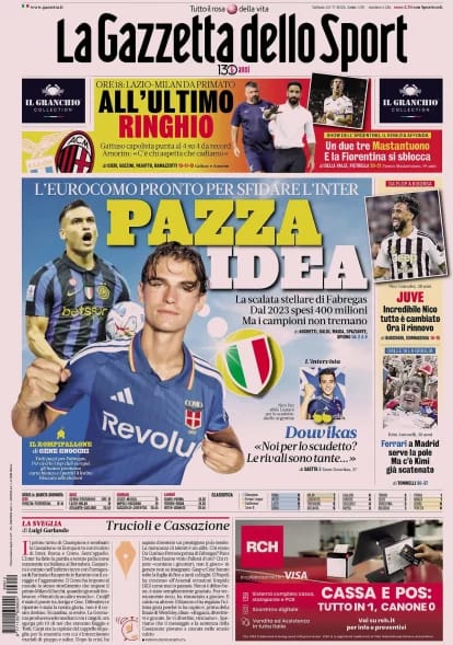 Today’s Papers – Crazy Como idea, Allegri crucified Today’s Papers – Crazy Como idea, Allegri crucified