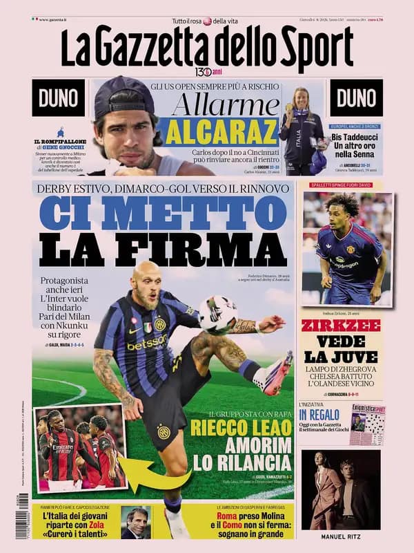 Today’s papers: Milan & Inter draw in Perth as Juve push for new signings Today’s papers: Milan & Inter draw in Perth as Juve push for new signings